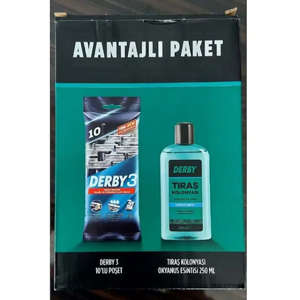 Derby Avantajlı Paket 10 lu Tıraş Bıçağı+Kolonya