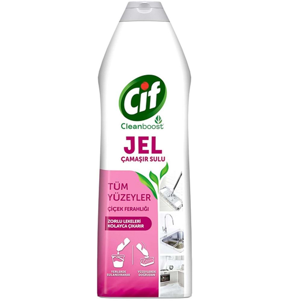 Cif Cleanboost Jel Çamaşır Sulu Tüm Yüzeyler Çiçek Ferahlığı 750 Ml