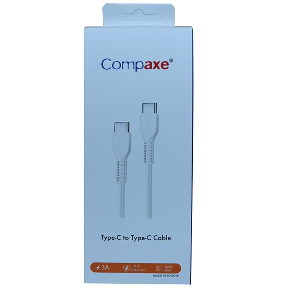 Compaxe CTK-BTT Usb 3.0 1mt 3A Type-c To Type-C Şarj Kablosu