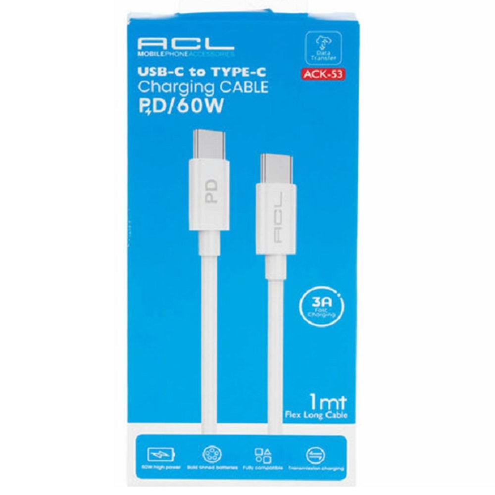 Acl Kablo Usb Hızlı Şarj Veri Type-C ACK-53