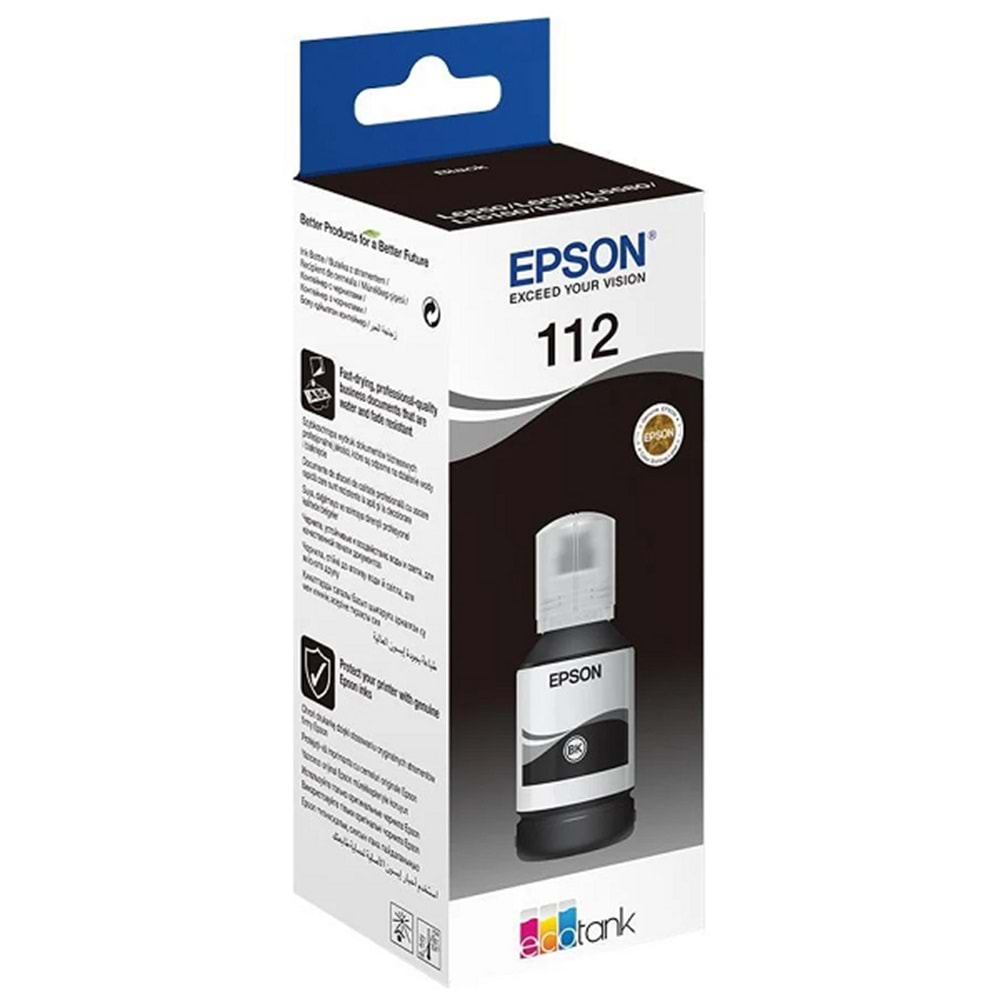 Epson 112 Orijinal Siyah Black Mürekkep 127 ml