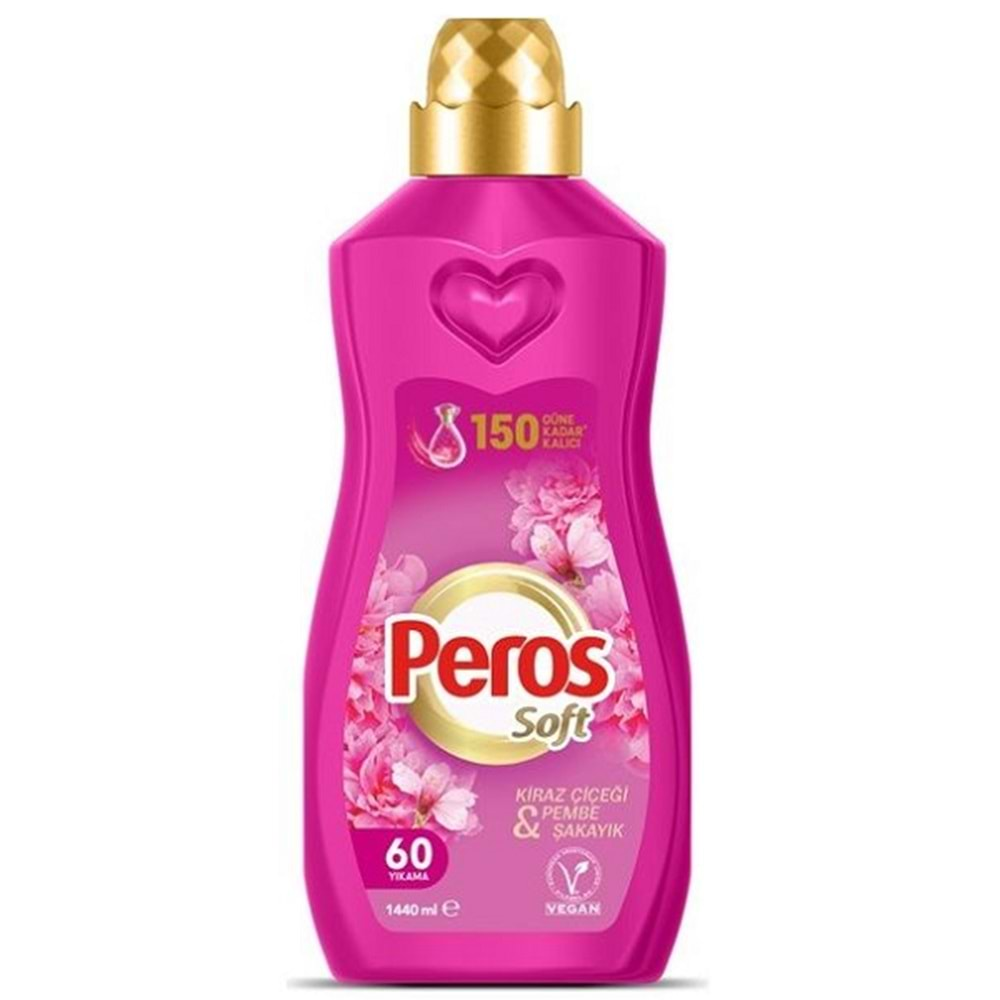 Peros Soft Kiraz Çiçeği Konsantre Yumuşatıcı 60 Yıkama 1440 ml.