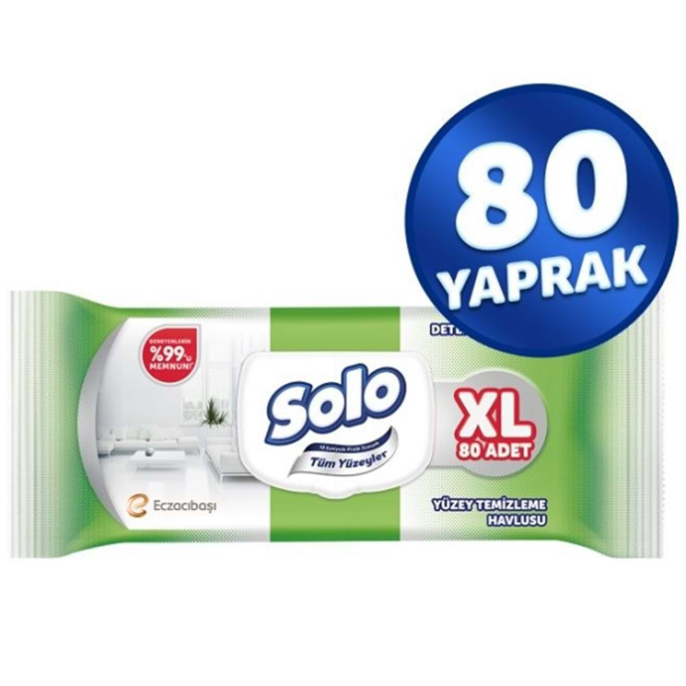 Solo XL Yüzey Temizleme Havlusu 80 Yaprak