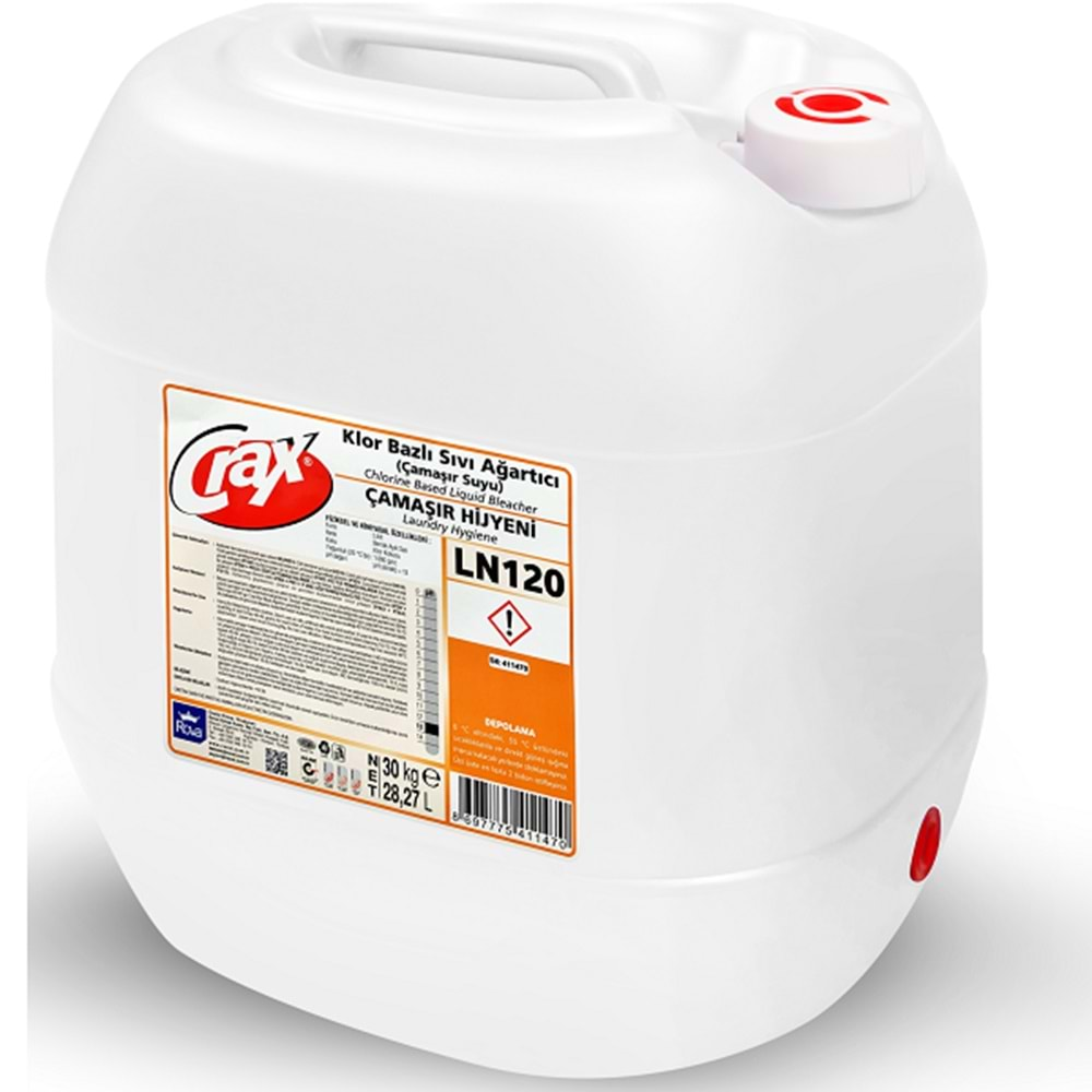 Crax Çamaşır Suyu Klor Bazlı Sıvı Ağartıcı 30 kg. LN120