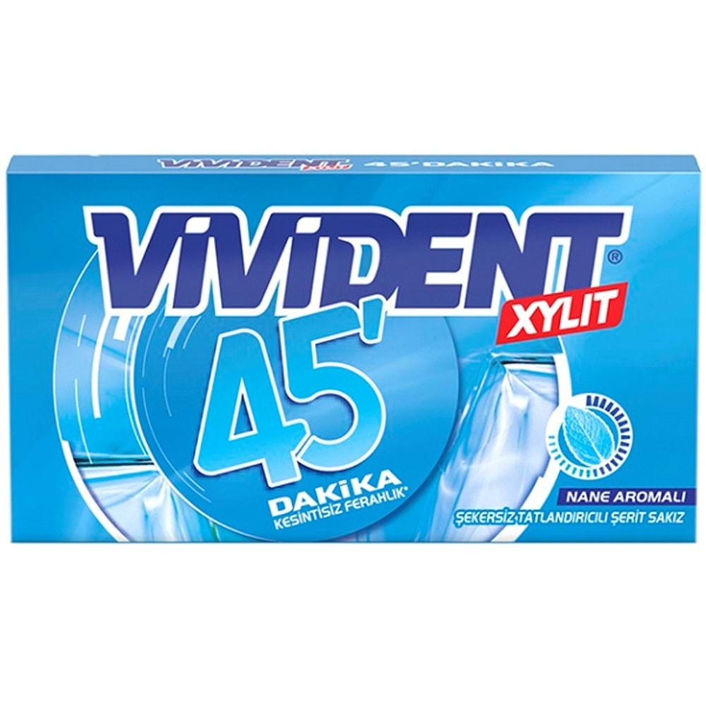 Vivident Xylit 45 Dakika Nane Aromalı Sakız 26 gr.