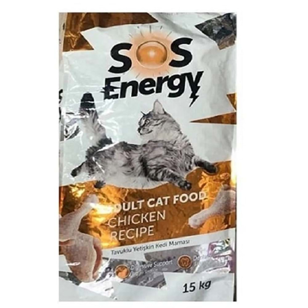 Energy Sos Tavuklu Yetişkin Kedi Maması 15 Kg.