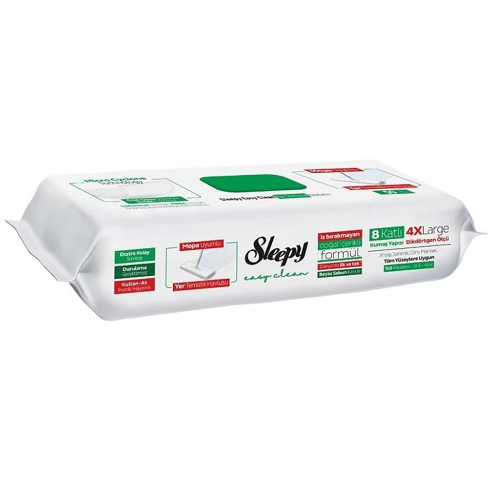 Sleepy Easy Clean Mop Uyumlu Yer Temizlik Havlusu 50 Yaprak