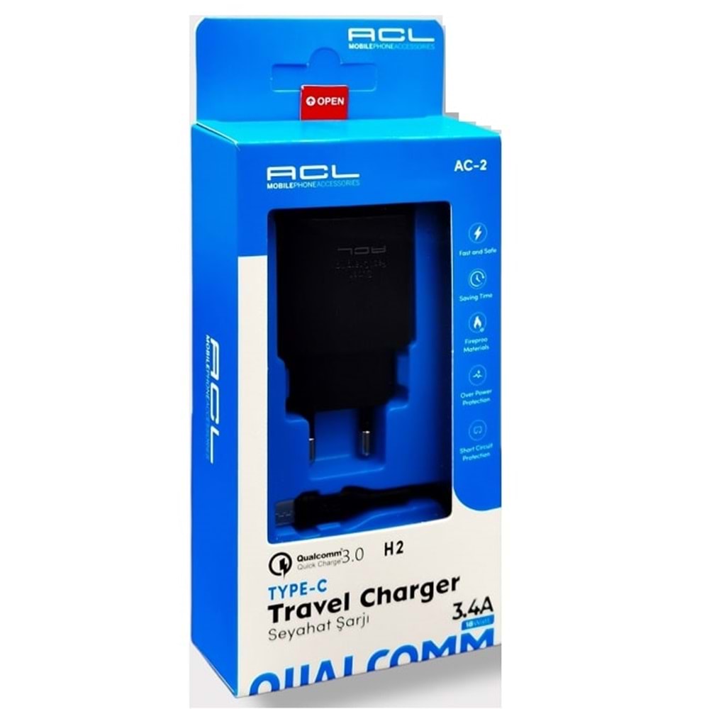 Acl Şarj Aleti Ev Tipi Type-C 25W 3.4A H2