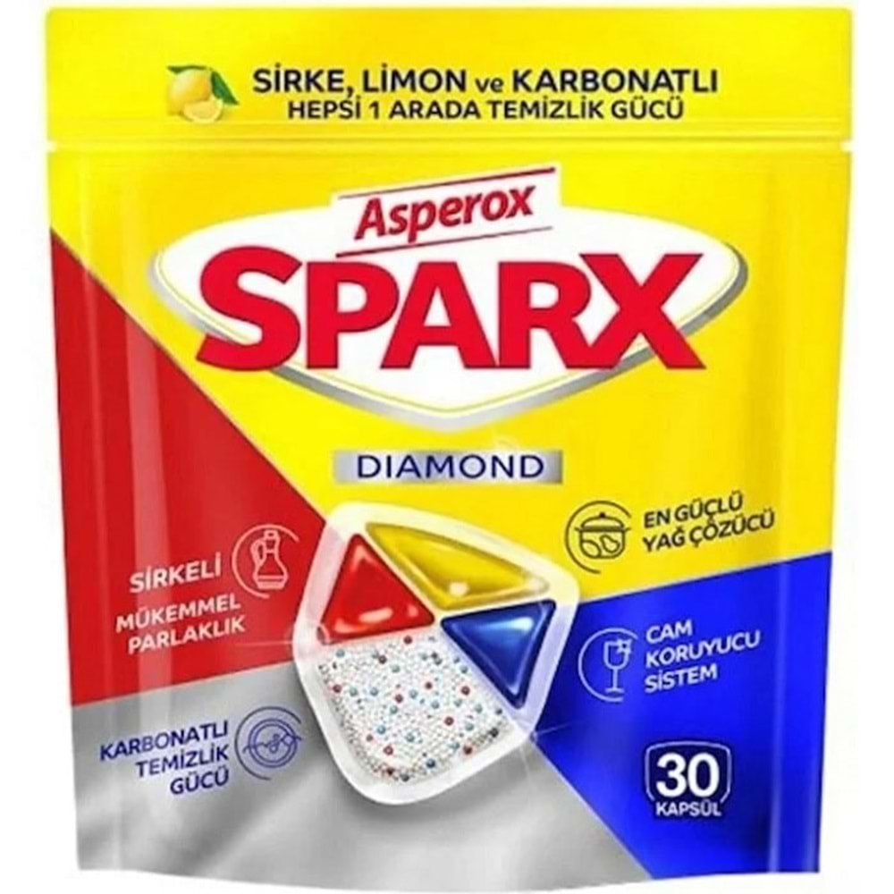 Asperox Sparx Diamond Bulaşık Makinesi Tablet 30 Lu