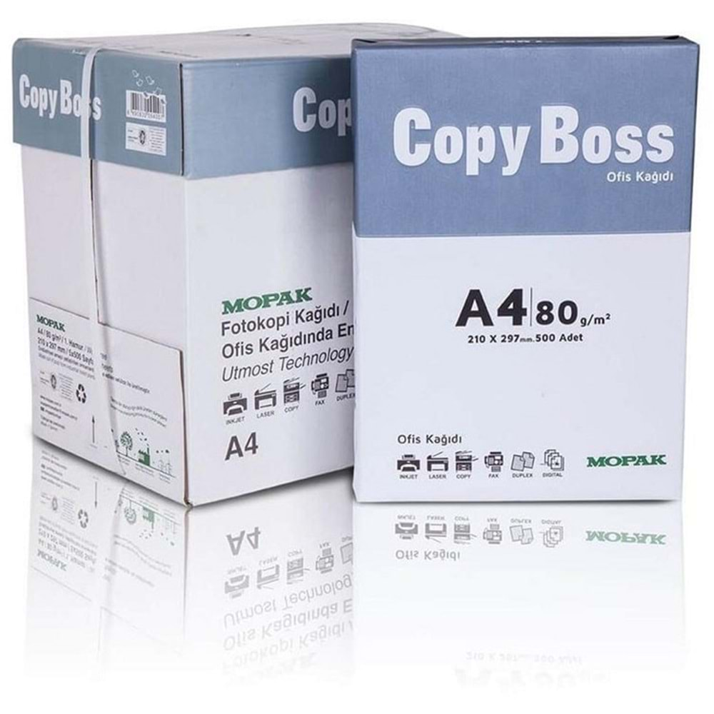 Mopak Copy Boss A4 Fotokopi Kağıdı 80 gr. 5x500 (1 koli)