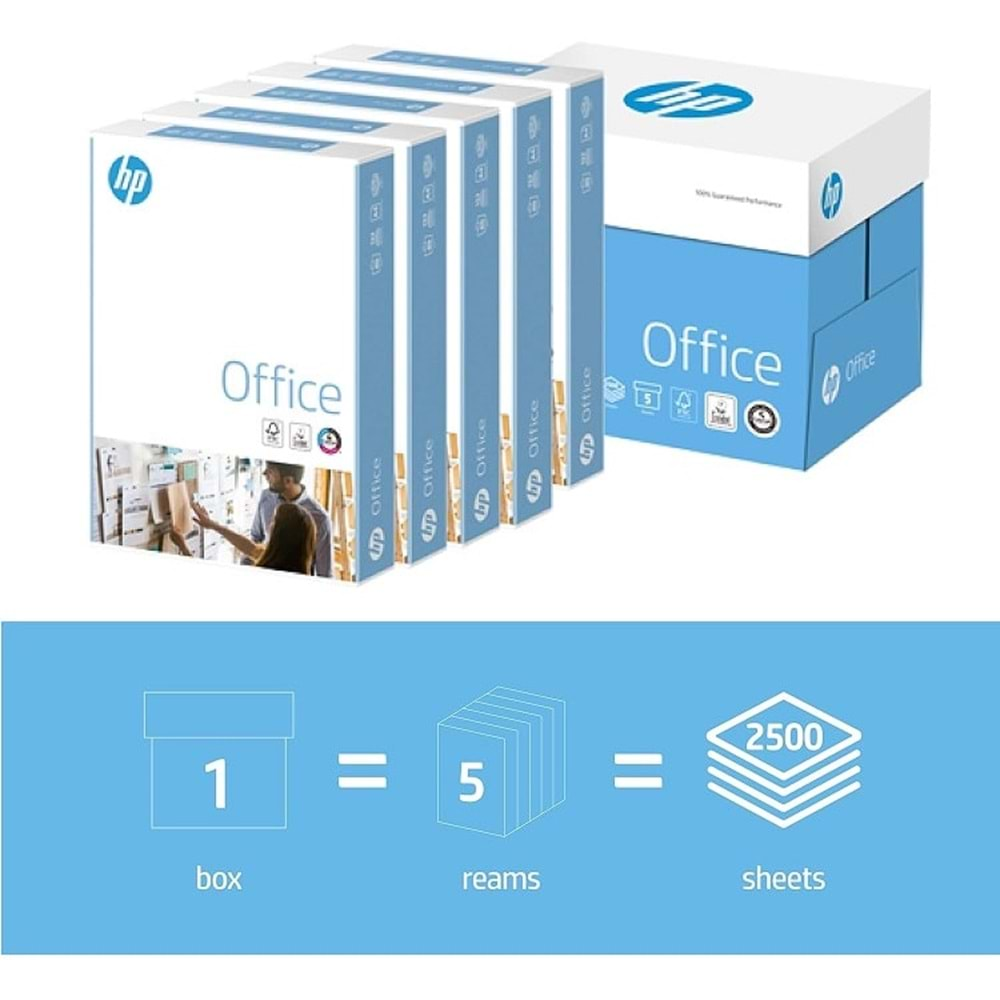 Hp Office A4 Fotokopi Kağıdı 80 gr. 5x500 (1 koli)