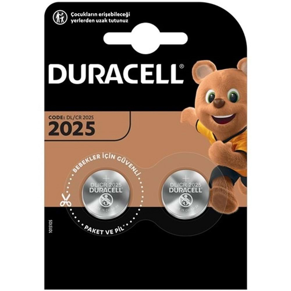 Duracell Lityum Pil 2'li Blister CR2025