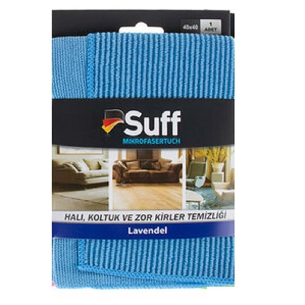 Suff Lavanta Mikrofiber Halı,Koltuk ve Zor Kirler İçin Temizlik Bezi 320Z40x40