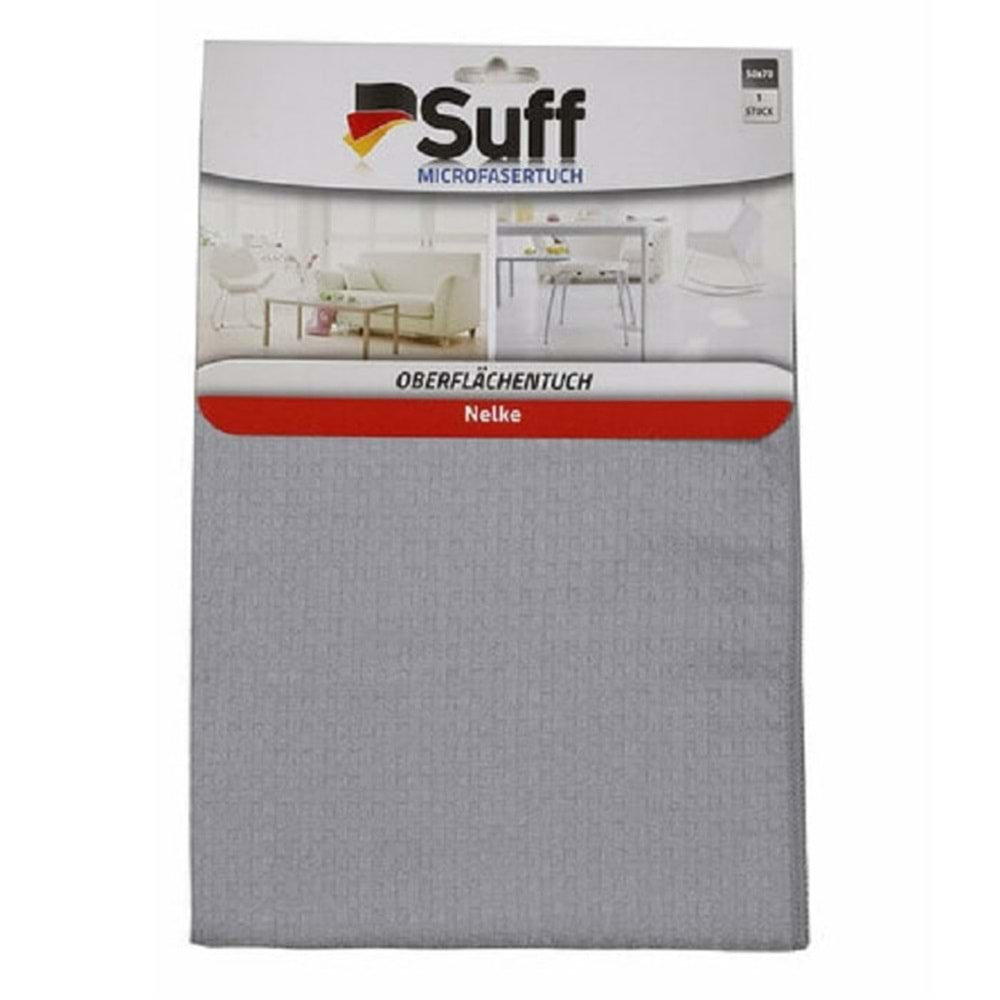 Suff Karanfil Nelke Damalı Mikrofiber Yüzey Temizlik Bezi 50x70