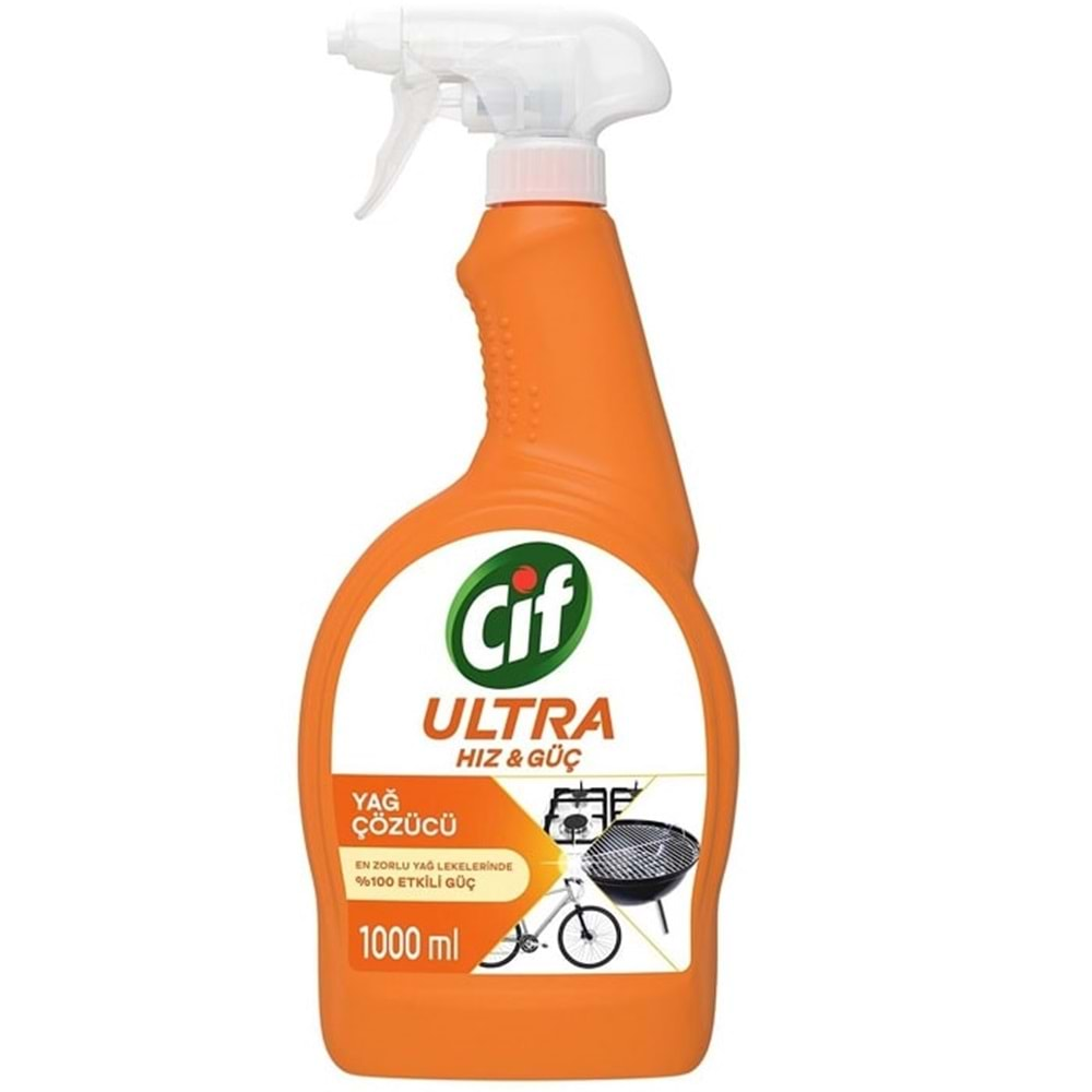 Cif Ultra Hız ve Güç Yağ Çözücü Sprey 1000 ml.