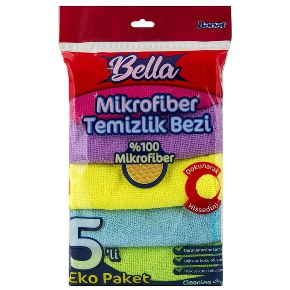 Banat Mikrofiber Renkli Temizlik Bezi 5 Adet