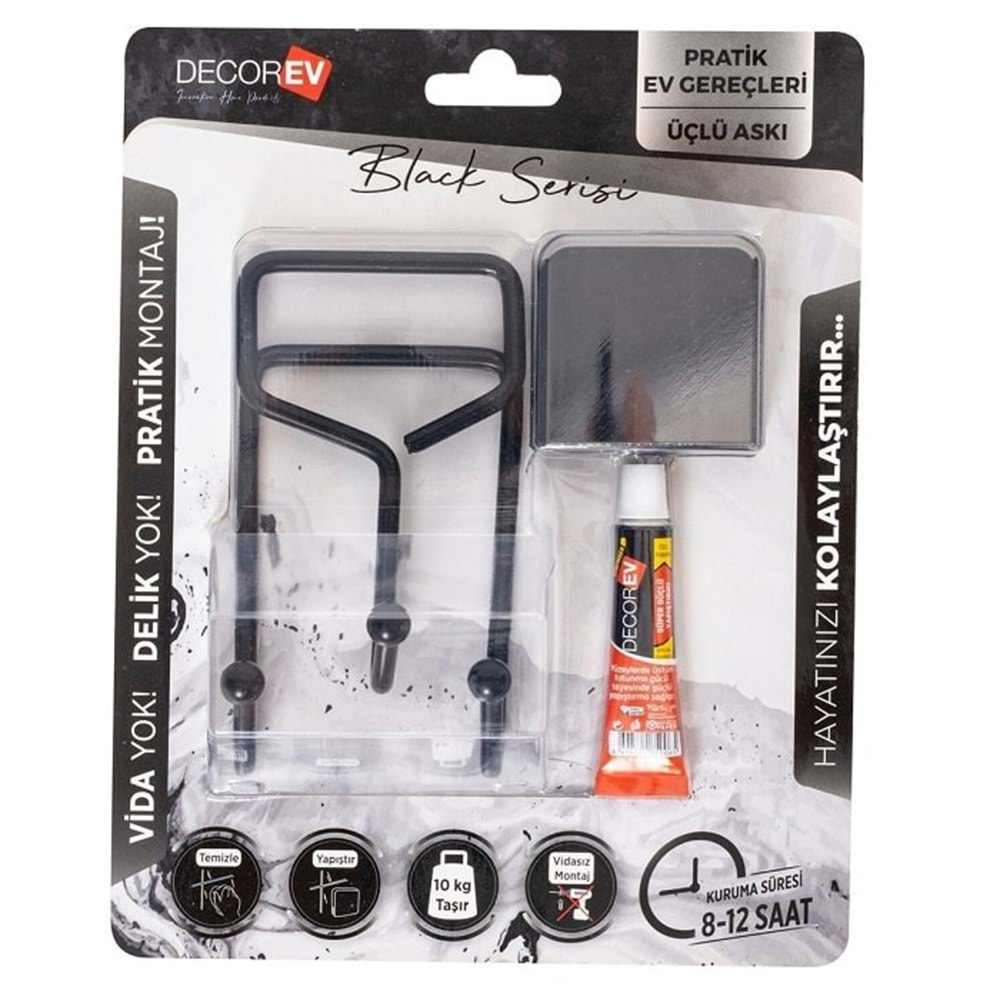 Decorev Üçlü Askı Metal Krom DC-5054