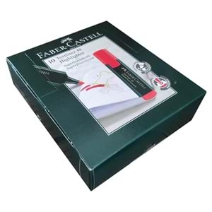 Faber Castell Fosforlu Kalem Kırmızı 10 Adet (1 Kutu)