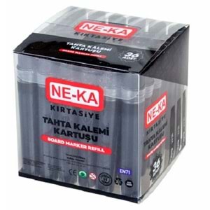 Ne-Ka Refil Tahta Kalemi Kartuşu Mürekkebi Siyah 36 Adet