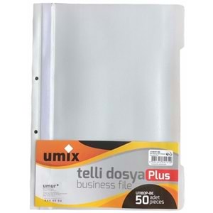 Umix Plus Telli Dosya 50 Adet - Beyaz (U1180P-BE)