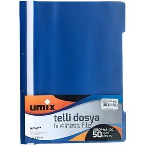 Umix Eko Telli Dosya 50 Adet - Mavi (U1180P-MA-ECO)