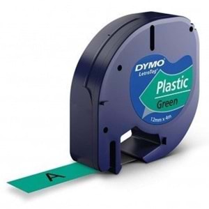 Dymo LetraTag 59425 Yeşil Plastik Şerit 12mm x 4m S0721640