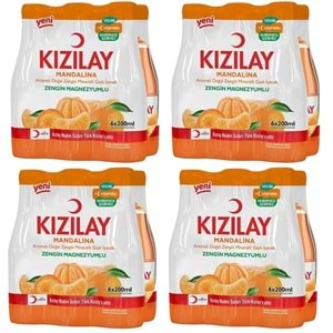 Kızılay Mandalina Aromalı Maden Suyu Soda 200 ml. 24 lü