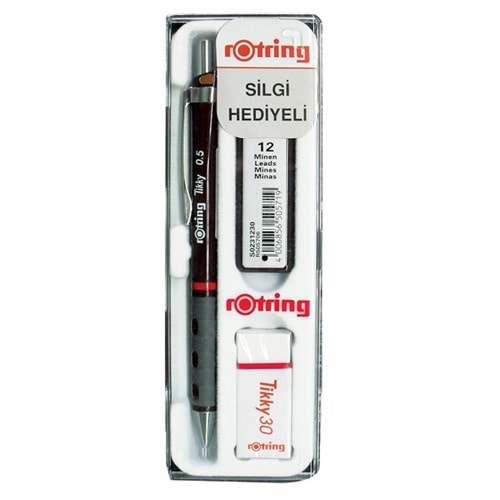 Rotring Tikky Mekanik Kurşun Kalem Okul Seti 0.7 Bordo