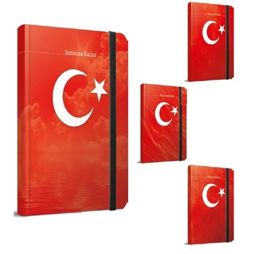 Gıpta Sonsuza Kadar Türk Bayraklı 9x14 cm 120 Yp Çizgili Defter