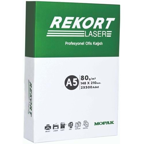 Mopak Rekort A5 Fotokopi Kağıdı (A4'ün Yarısı) 1000 li 1 Paket