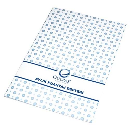 Gülpaş Aylık Puantaj Defteri 10x14 cm Orta Boy 12 Yaprak (127)