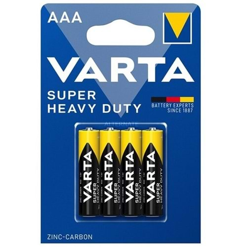 Varta Süperlife Zinc-Carbon AAA İnce Kalem Pil 4 lü Blister