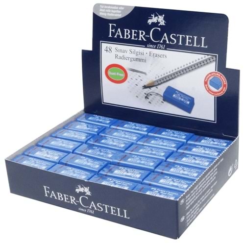 Faber Castell Sınav Silgisi Mavi Mini (187214) 48 Adet 1 Kutu