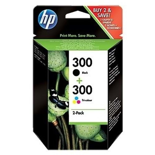 HP 304 2 li Paket Siyah/Üç renkli Orijinal Set Kartuş