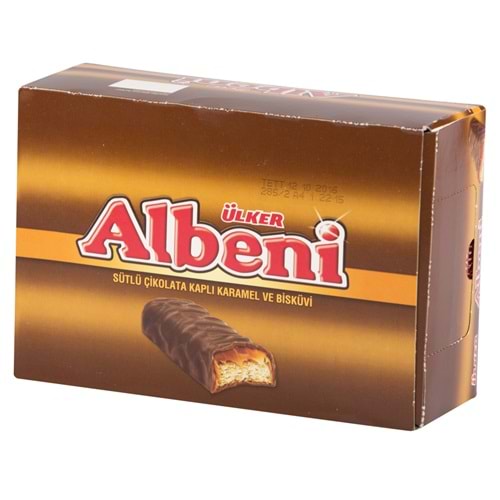 Ülker Albeni Sütlü Çikolata Karamel ve Bisküvi 24 lü (1 Kutu)