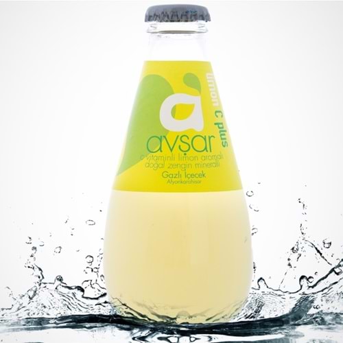 Avşar Limon C Plus Aromalı Maden Suyu Soda 200 ml. 24 lü
