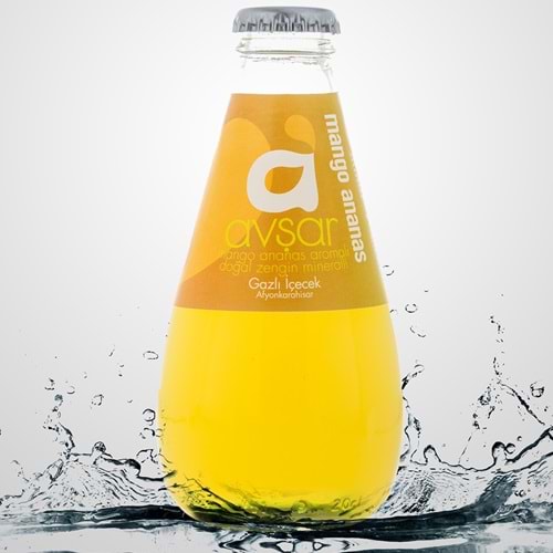 Avşar Mango Ananas Aromalı Maden Suyu Soda 200 ml. 24 lü
