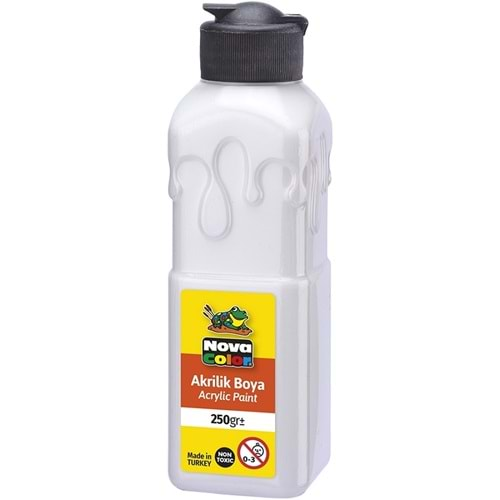 Nova Color Akrilik Boya Şişe 250gr Beyaz NC-3014