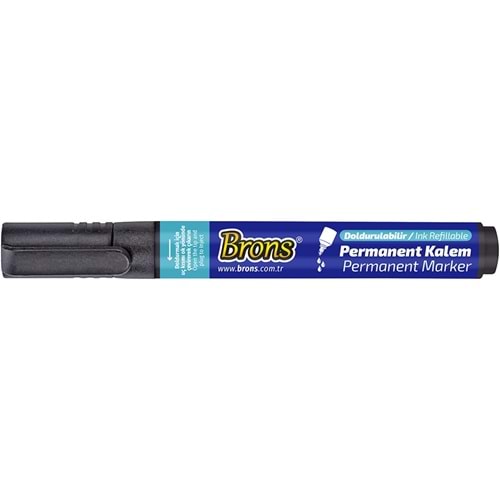 Brons Doldurulabilir Permanent Marker Kalem Siyah BR-9620