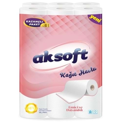 Aksoft Havlu Kağıt Beyaz 12 li