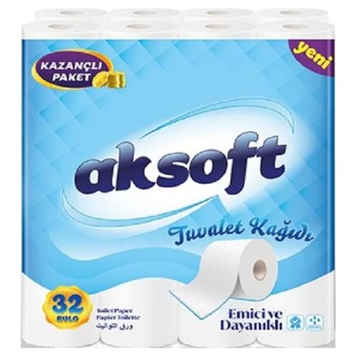 Aksoft Tuvalet Kağıdı 2 Kat 32 li