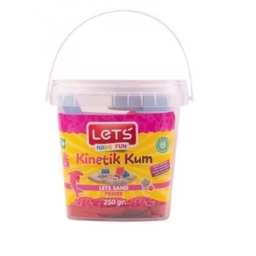 Lets Kinetik Kum Pembe 250 gr. Plastik Kutu