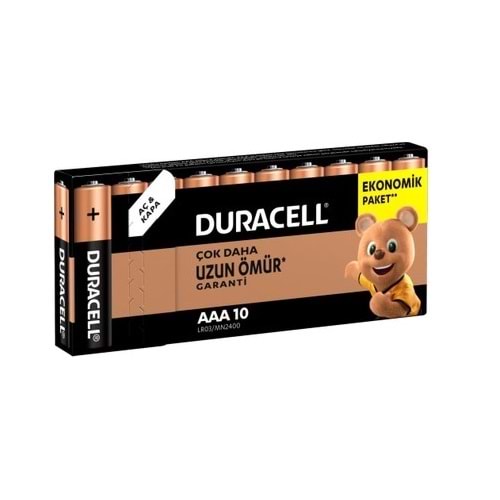 Duracell AAA Alkaline İnce Pil 10 Adet LR03 MN2400