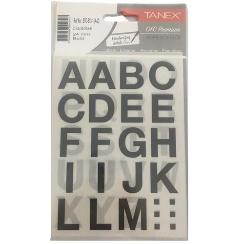 Tanex Harf Etiketi STC-513 24 mm Bold 2 Adet