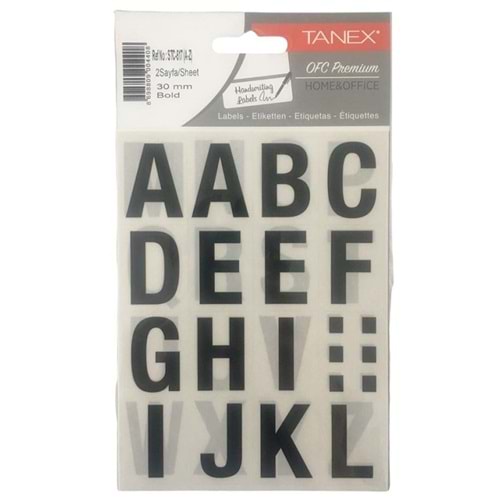 Tanex Harf Etiketi STC-517 30 mm Bold 2 Adet