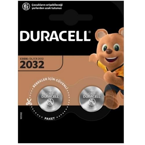 Duracell Lityum Pil 2'li Blister CR2032