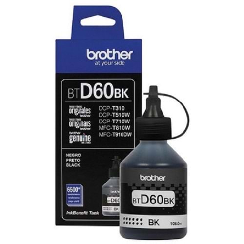 Brother D60BK Orijinal Yazıcı Mürekkebi 108 ml. Black