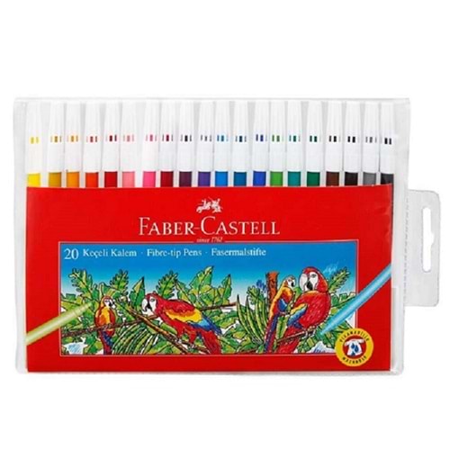 Faber-Castell Fibre Tip Pens Keçeli Kalem 20 Renk