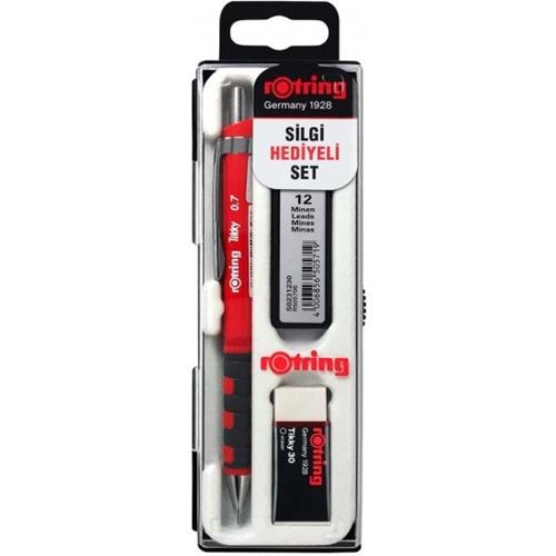 Rotring Tikky Mekanik Kurşun Kalem Okul Seti 0.7 Kırmızı