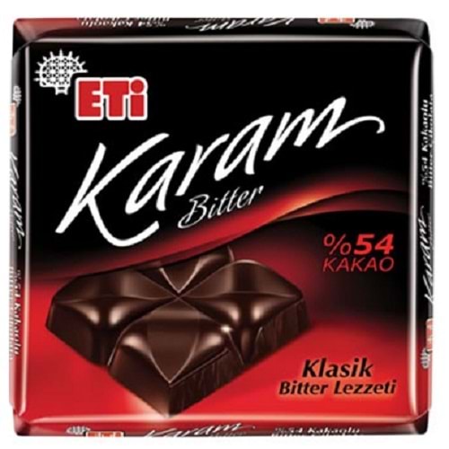 Eti Karam Bitter %54 Kakaolu Çikolatalı Kare 60 gr.